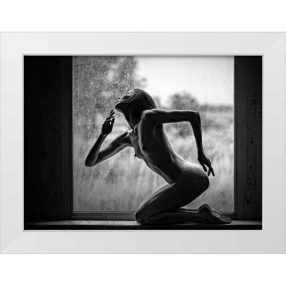 Stalmans, Luc 32x25 White Modern Wood Framed Museum Art Print Titled - The Old Window