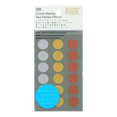 thumbnail image 1 of Stalogy Masking Tape Dot Patches: 0.6 in. diameter / 18 dots/sheet / 10 sheets/pack 16mm wide / Shuffle Prize (Metallic), 1 of 4