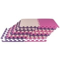 thumbnail image 1 of Stalwart 12" x 12" Pink Foam Interlocking Floor Mats, 20 Pack, 1 of 24