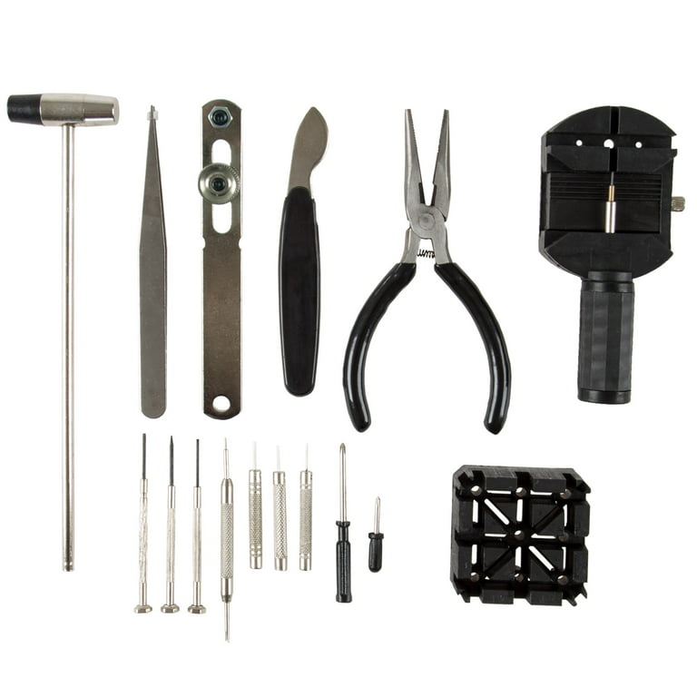 Stalwart 16 Piece Professional Watch Jewelry Repair Tool Kit
