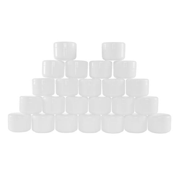 Stalwart 24-Pack of 4-Ounce Plastic Travel Bottles with Lids (White)