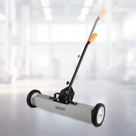 Stalwart 24in Rolling Magnetic Sweeper Pickup Tool with 30 to 50lb Capacity