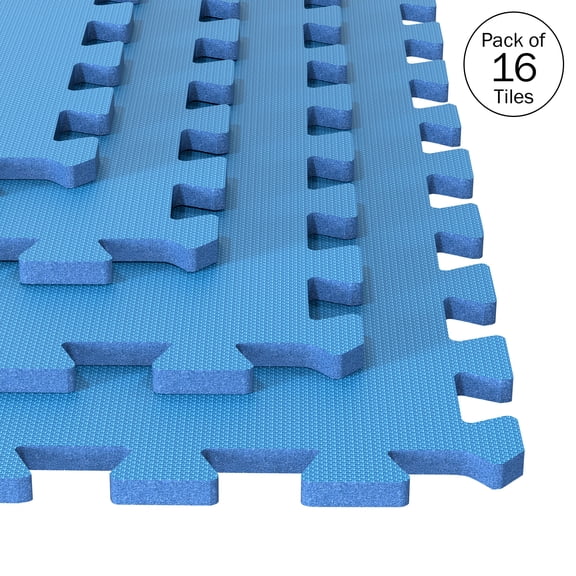 Stalwart 64-Square-Ft Non-Toxic Foam Interlocking Flooring, 16-Tile