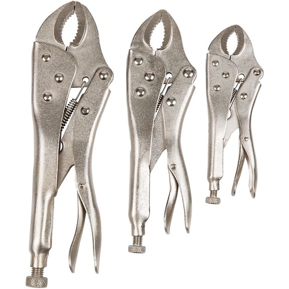 Stalwart 75-HT3007 Locking Plier Set with Storage Pouch, 3 Piece