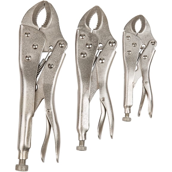 Stalwart 75-HT3007 Locking Plier Set with Storage Pouch, 3 Piece