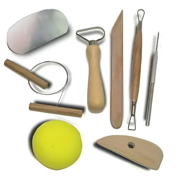 Stalwart 8 Piece Pottery & Clay Modelling Tool Sculpture Set