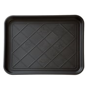 Stalwart All-Weather Indoor/Outdoor Boot Tray with Raised Edge, Black