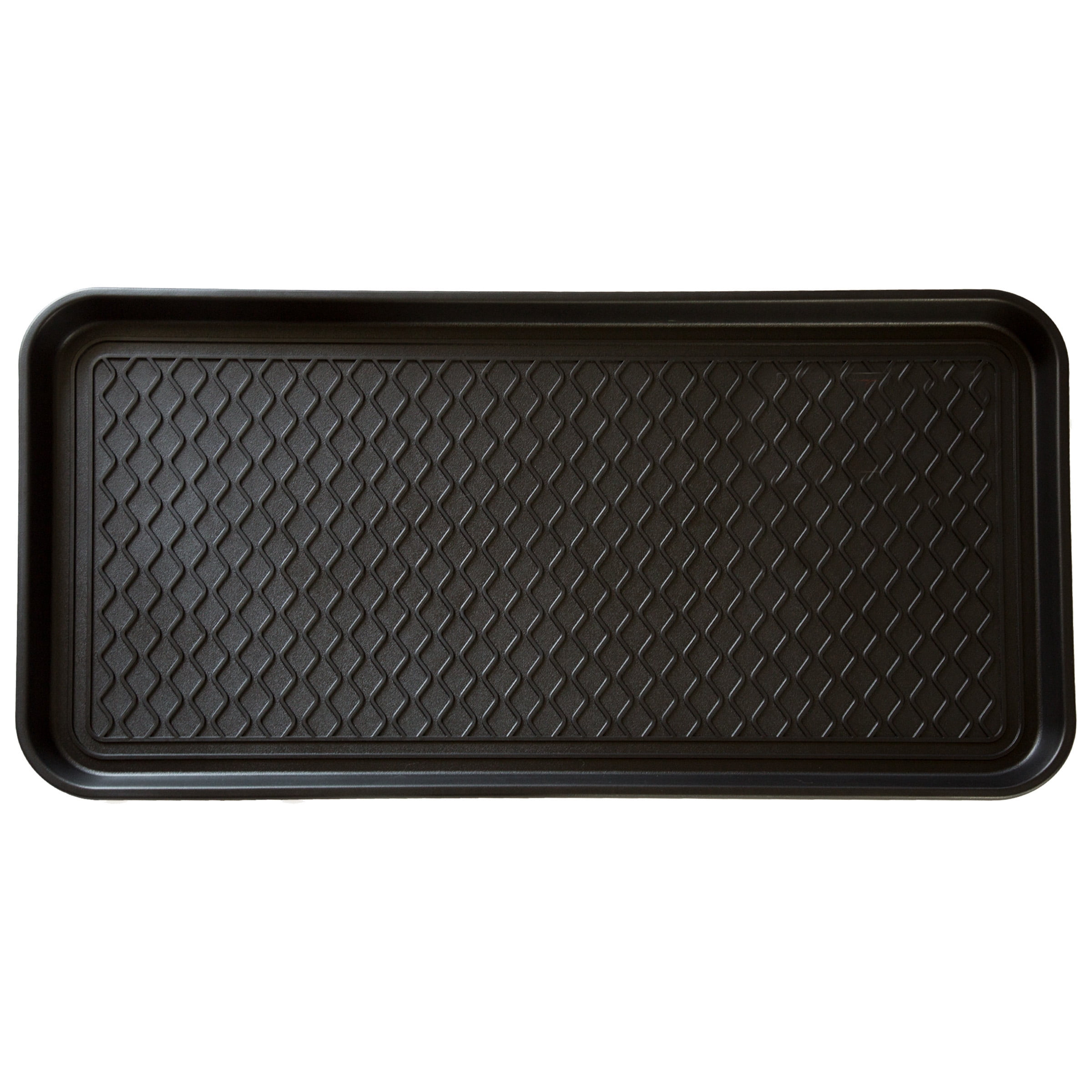 Aumket Boot Tray for Entryway Indoor ,16.8x 12.8 Inch Black Shoe