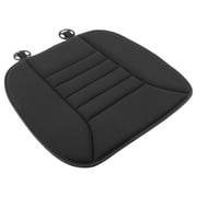 Stalwart Car Seat Cushion - 1.2-inch-thick Memory Foam Seat Pad with Plastic Anchors and Non-Slip Bottom for Auto, Office Chair, or Home - Black