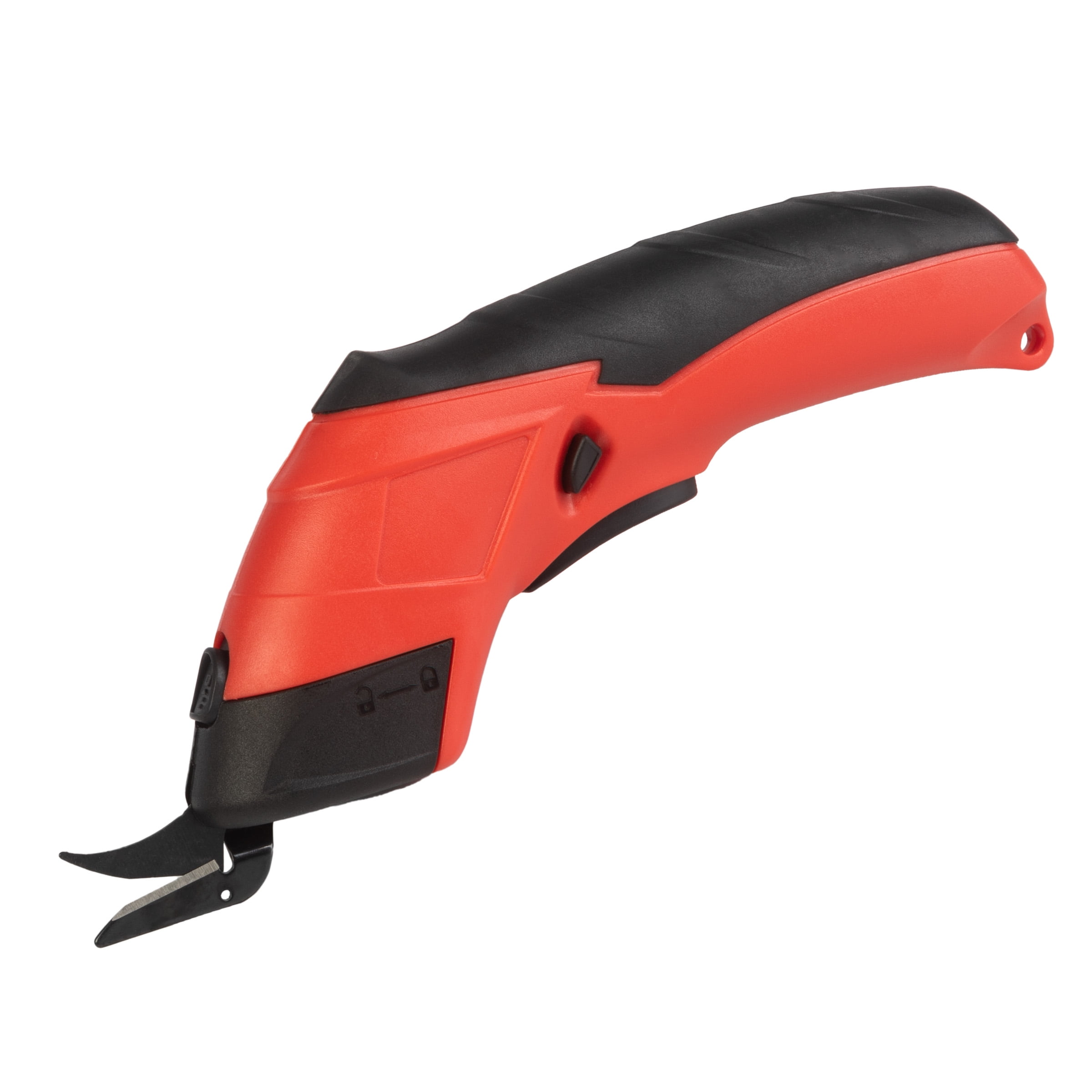 Stalwart Cordless Electric Scissors with 3.6V Rechargeable Battery - Cardboard Cutter Tool, 2 Blades and Standard Power Cord, Red