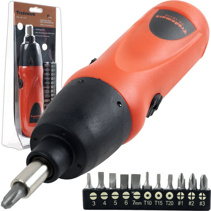 Stalwart Cordless Screwdriver with 11 Bits Walmart
