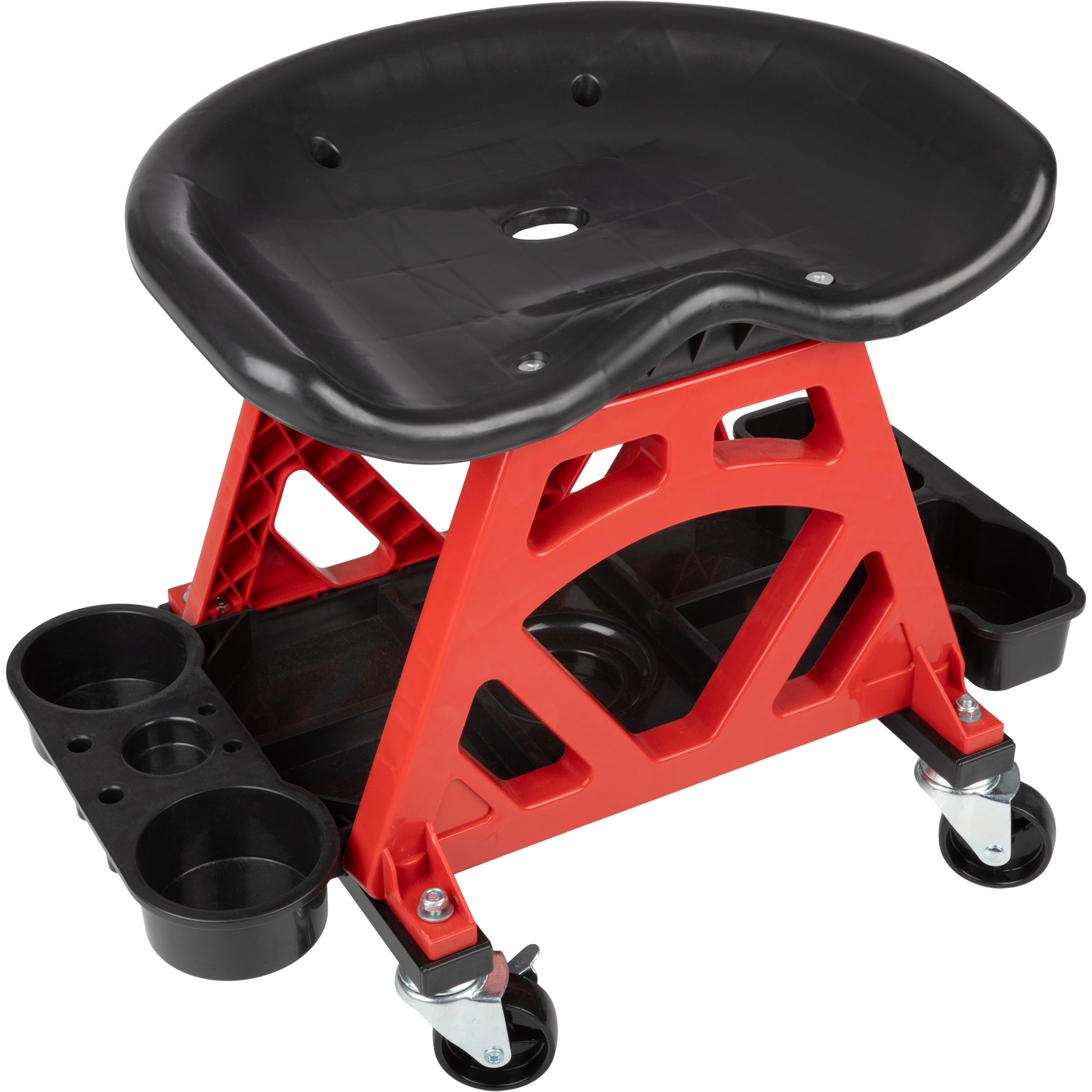 Stalwart Creepers Automotive Stool Chair with Wheels and Tool