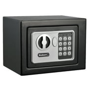 Stalwart Digital Security Box with Electronic Keypad for Valuables Black