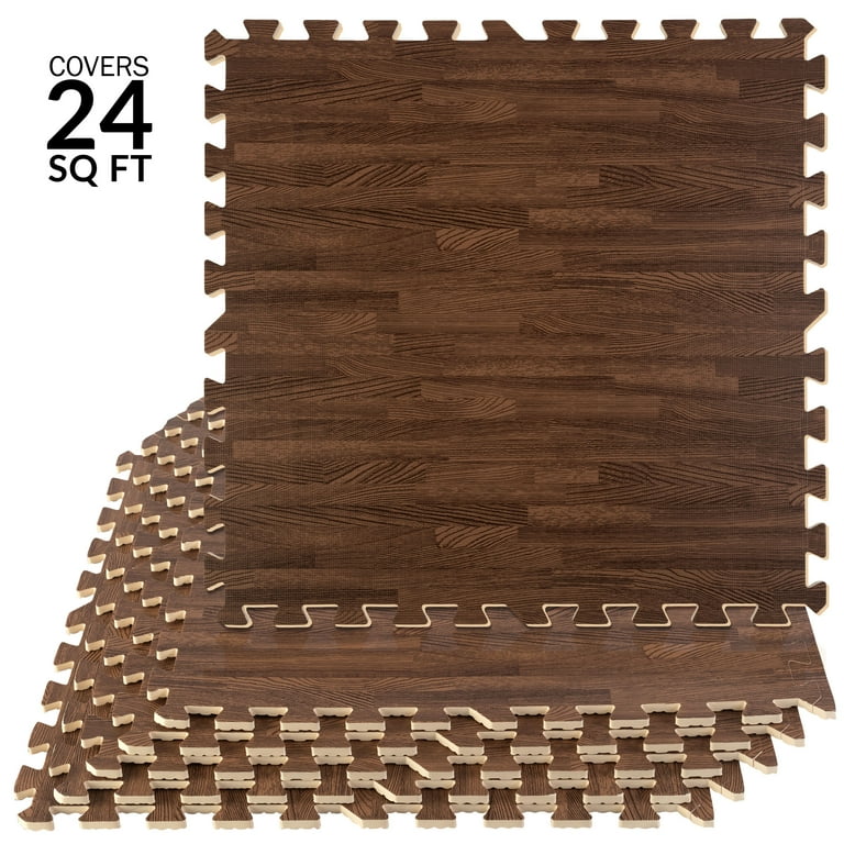 Stalwart Black 24 in. x 24 in. EVA Foam Floor Mat with Carpet Top (6-Pack) Stalwart Black 24 in. x 24 in. EVA Foam Floor Mat with Carpet Top (6-Pack)