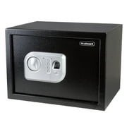 Stalwart Electronic Safe and Fingerprint Lock Box for Valuables Black