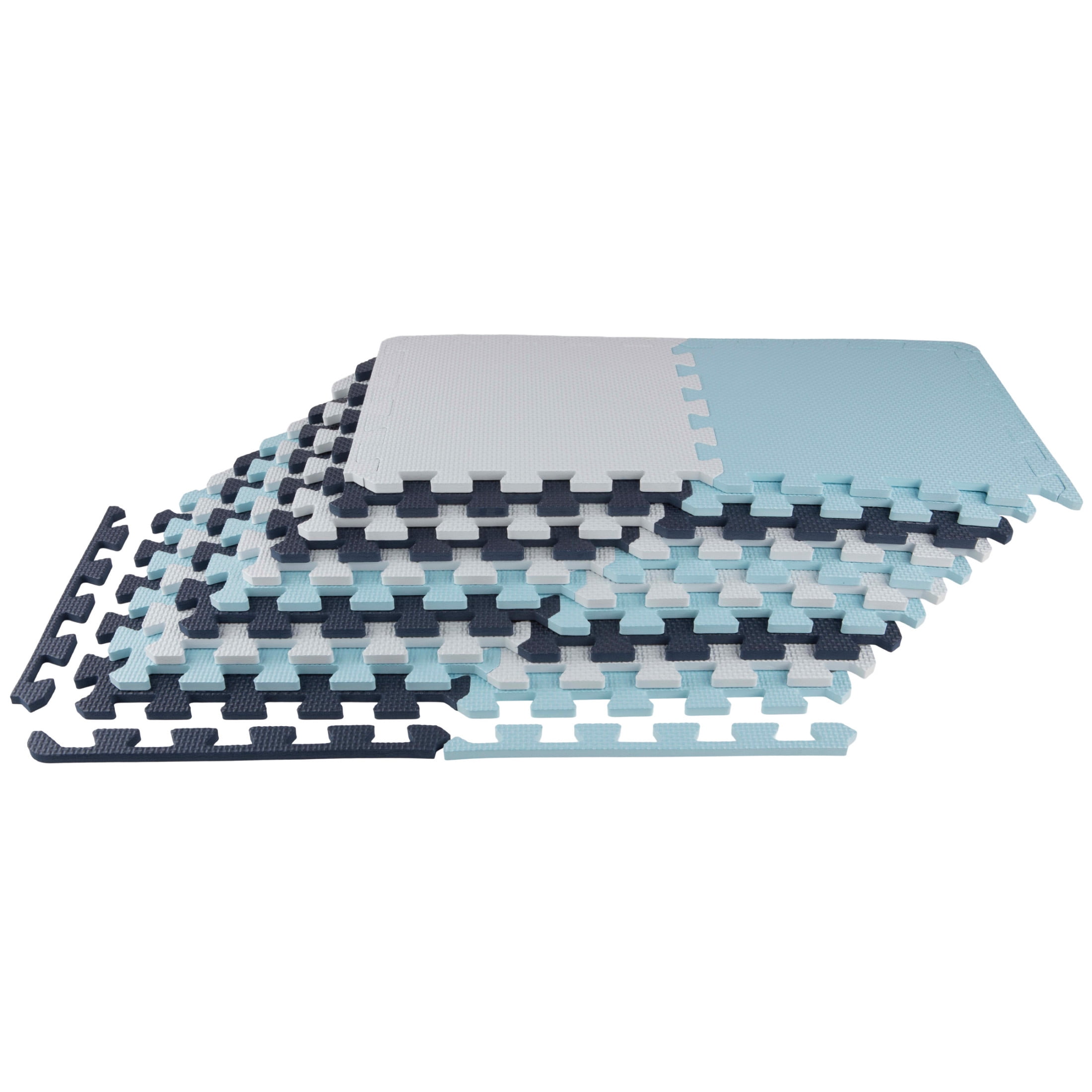 Stalwart 12" x 12" Multicolor Foam Interlocking Floor Mats, 20 Pack