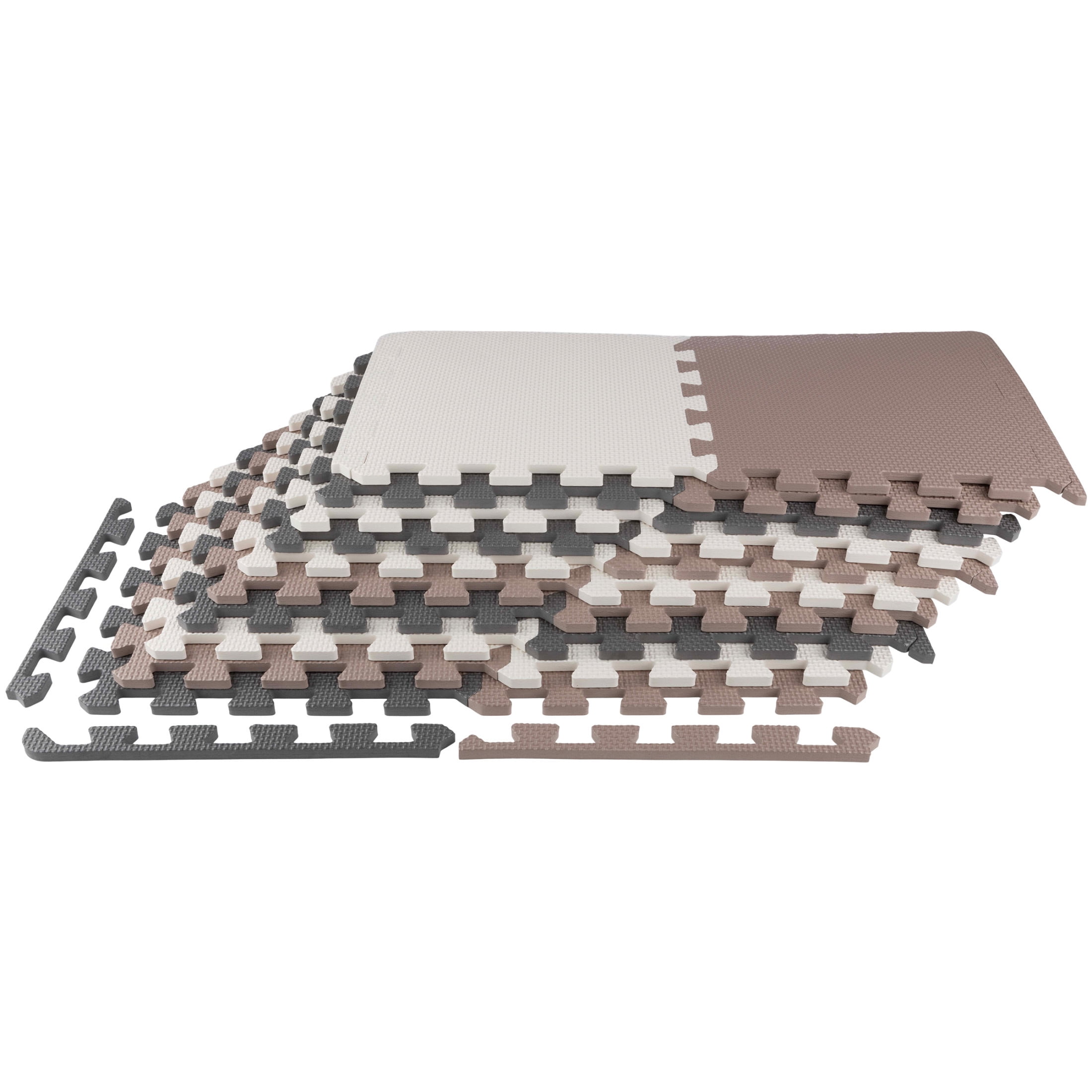 Stalwart Foam Floor Tiles 20Pack 20 SQFT Puzzle Mat Playmat (Neutral