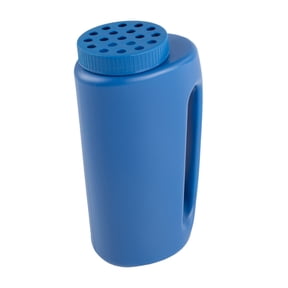Stalwart Handheld Seed and Salt Spreader, 2.3L Capacity, Twist-Off Lid, for Fertilizer and Ice Melt, Blue