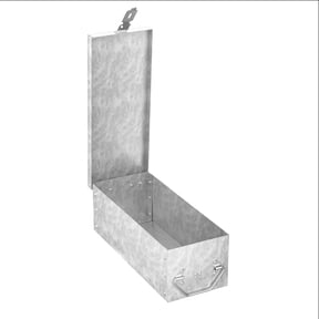 Stalwart Metal Storage Lock Box with Lock Hasp, 75-005 Silver