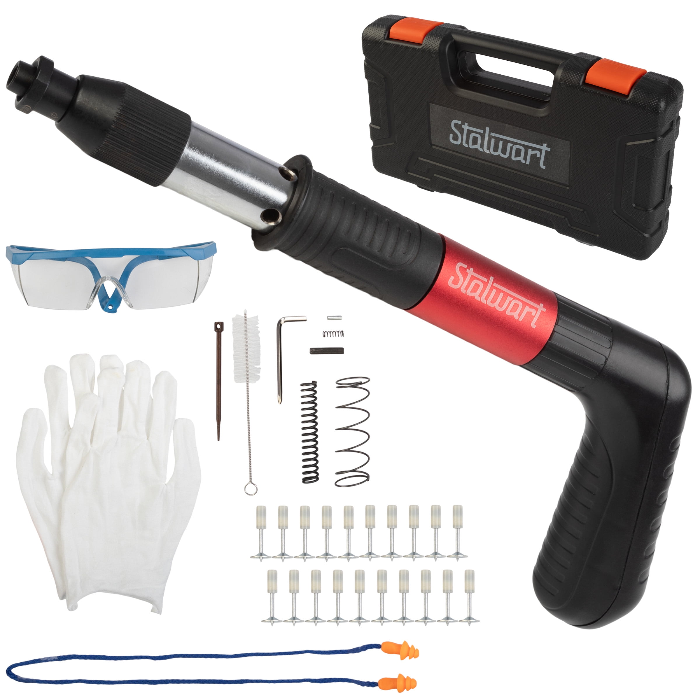 Stalwart Mini Nail Gun - Manual Nail Wall Fastening Tool Kit with 20 Nails