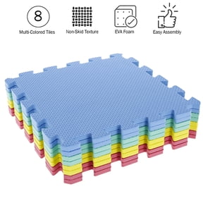 Stalwart 8-Piece Interlocking Non-Toxic EVA Foam Floor Mat Set for Home Gym