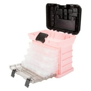 Stalwart Portable Tool Box with Drawers - Small Hardware Organizer (Pink)