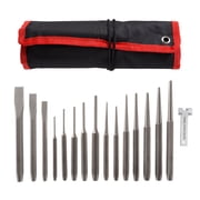 Punch And Chisel Set, 16 Pieces- Includes Taper Punches, Cold Chisels, Pin Punches, Center Punches, Chisel Gauge, and Storage Case- By Stalwart