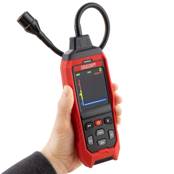 Stalwart Rechargeable Natural Gas Detector Sniffer with Gooseneck Probe