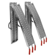 Stalwart Set of Two 77-Inch Foldable Loading Ramps with 2200lb Capacity for All-Terrain Vehicles