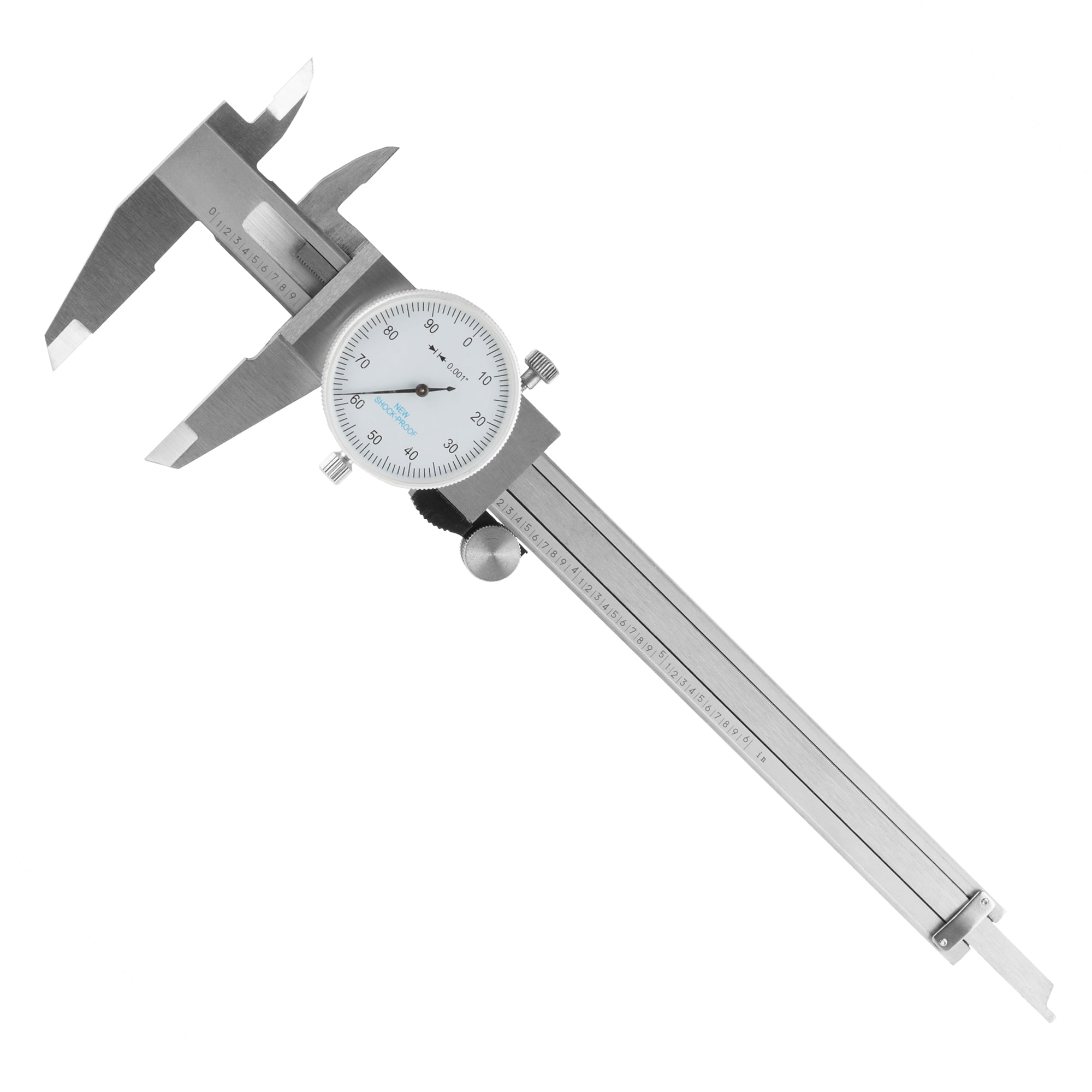 Stalwart Stainless Steel Dial Caliper, 0-6 In Range, Shock Proof Tool with Plastic Carry Case