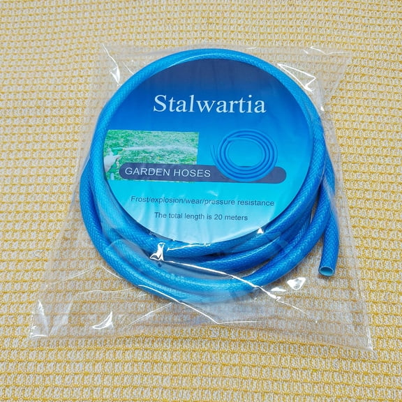 Stalwartia Garden hoses 20m Blue Garden Hose Resistant to Frost Explosion Wear Pressure Flexible Irrigation for Lawn Patio Cleaning