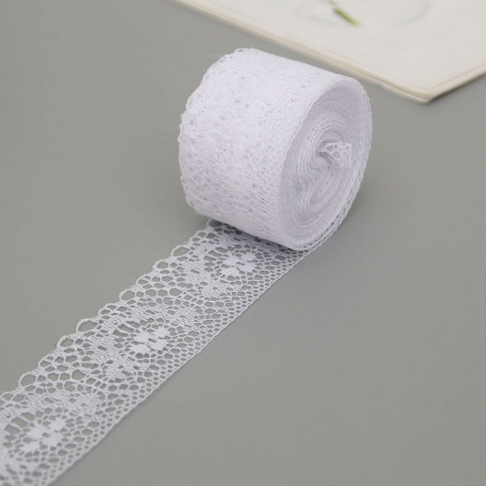 5Yard/Lot High Quality White Elastic Lace Ribbon Trims Underwear Lace Trim  Embroidered For Sewing Decoration african lace fabric