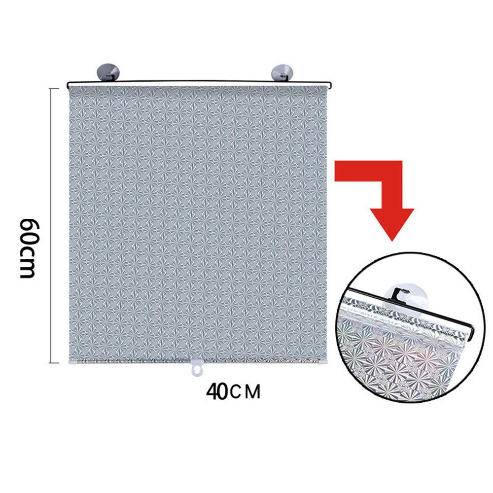 Stamens Blackout Blind Shade with Suction Cups Retractable Windshield