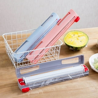 Commercial Kitchen Plastic Food Film Cling Wrap Roll w/ Slide Cutter 18 x  2000