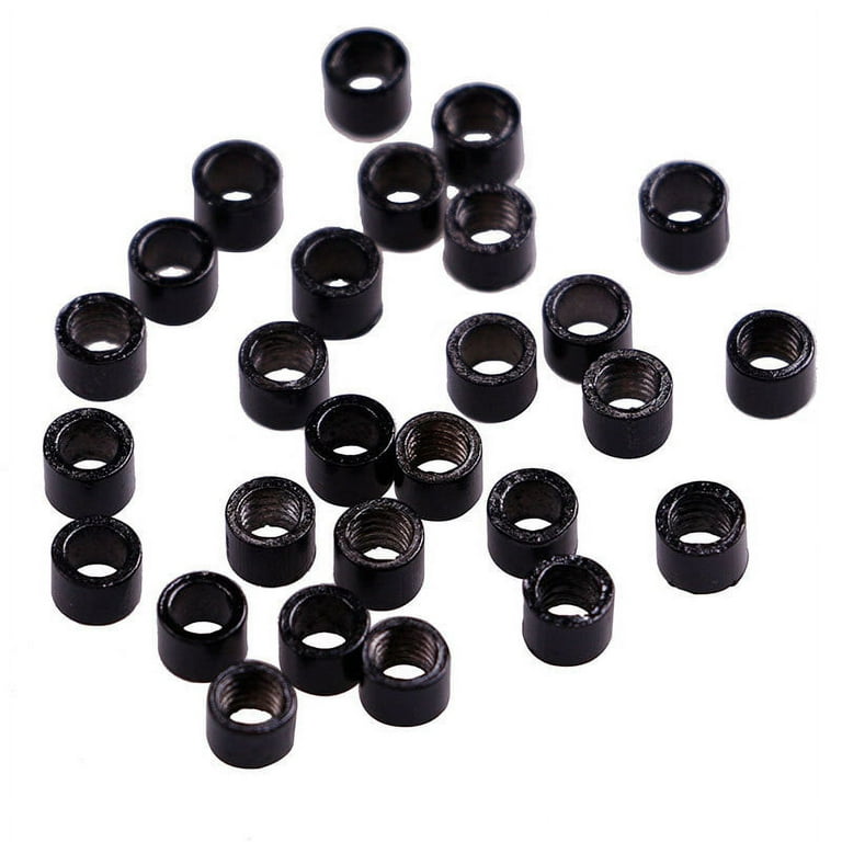  Micro Link Beads 5mm for Hair Extensions - 500 Silicone Lined  Beads for Human Micro Link Rings Silicone Hair Extensions Tool(Black) :  Beauty & Personal Care