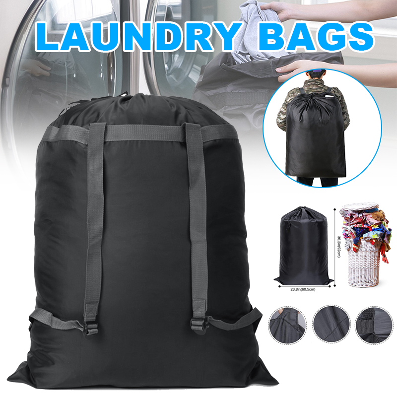 Stamens Large Laundry Bag Heavy Duty Polyester Washing Backpack with 2 Adjustable Shoulder