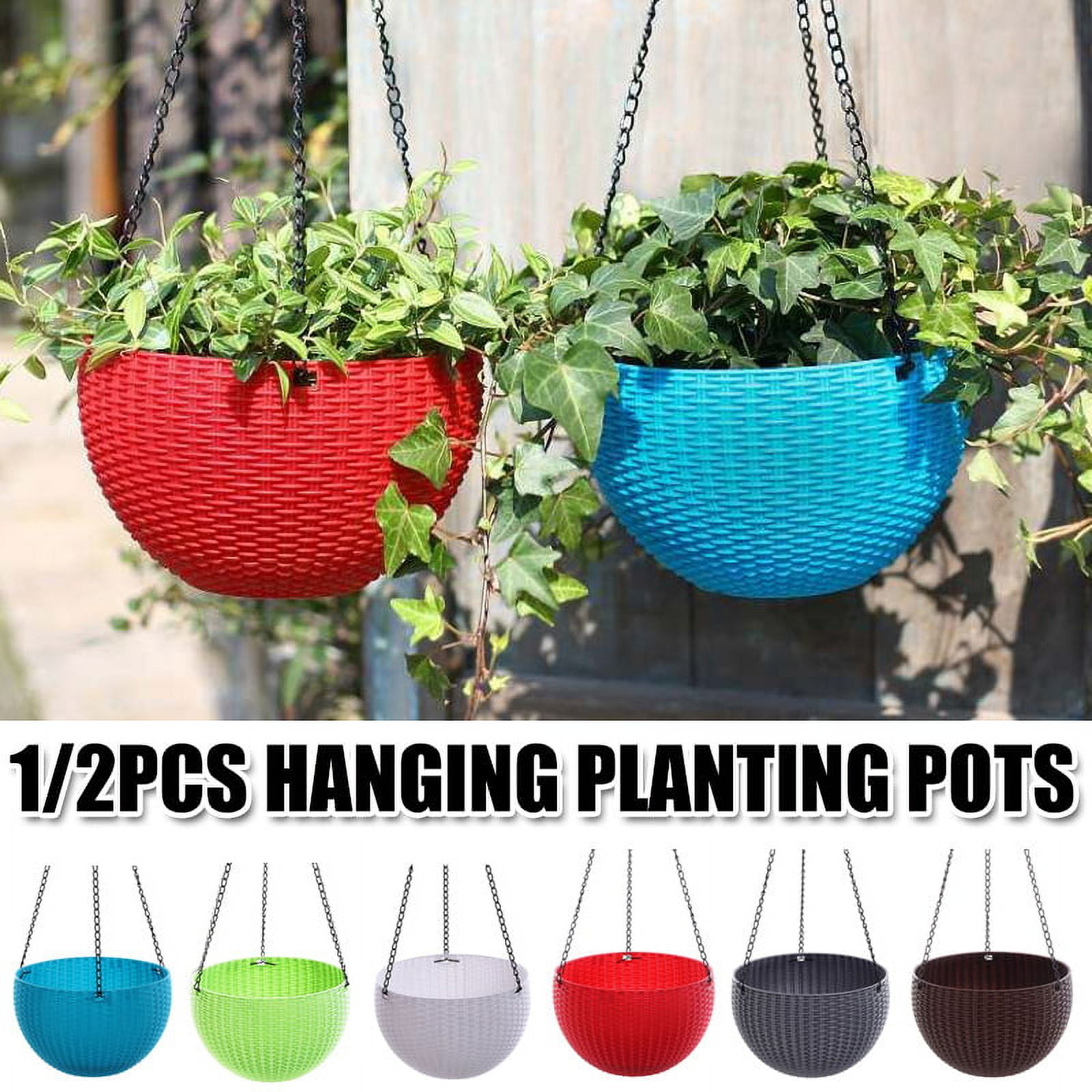 Stamens Spider,Hanging Basket Rattan Plastic Flower Pot Garden Hanging