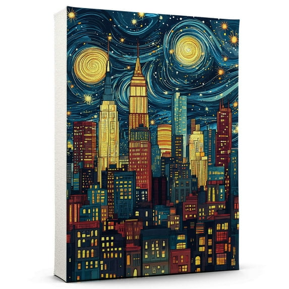 Stamfords Travel Starry Night Canvas Print, Connecticut Canvas Wall art, Stamfords Map Canvas, Connecticut Travel Art Picture Print -96AZ1306