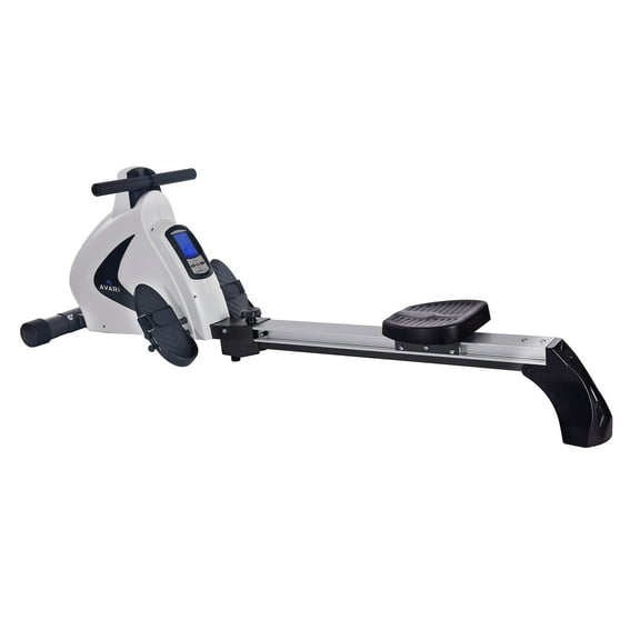 Stamina Avari 12 Program Cardio Exercise Magnetic Rower Machine, White