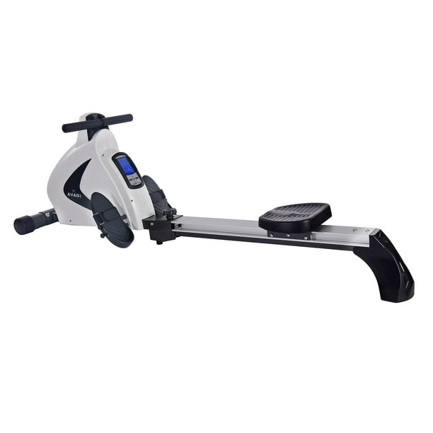 Stamina Avari 12 Program Cardio Exercise Rower Machine, White