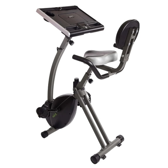 Stamina WIRK Upright Exercise Bike Workstation and Standing Desk, 300 lb. Weight Capacity