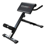 Stamina X Adjustable Ab, Back, & Core, Exercise Hyperextension Bench, Black