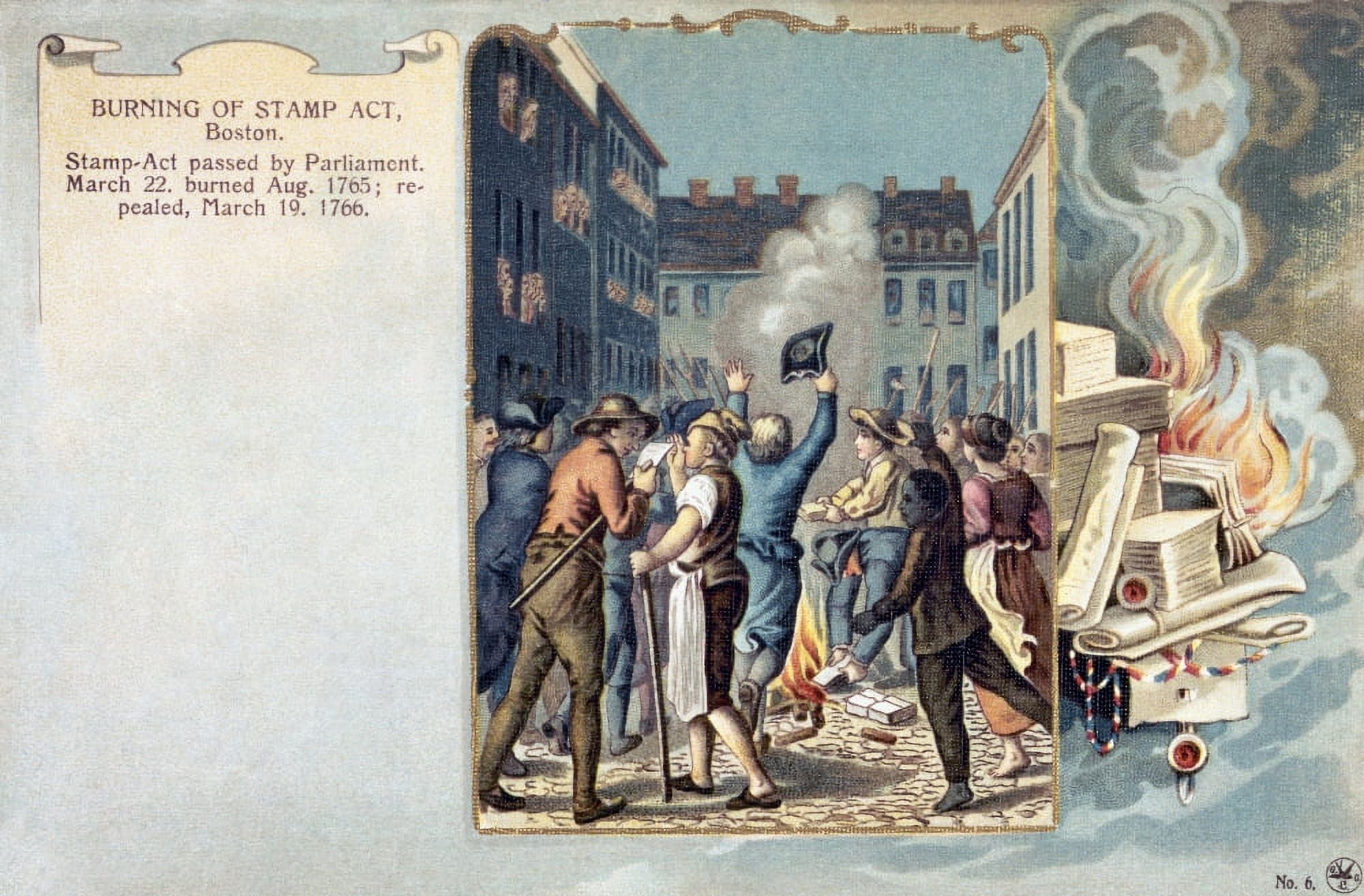 Stamp Act Riot, 1765. /Nsons Of Liberty Protesting The Stamp Act In