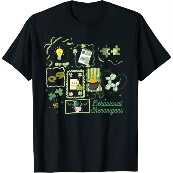 Stamp Behavior Therapy Rbt Aba Therapist St Patrick'S Day T-Shirt Size S-5XL