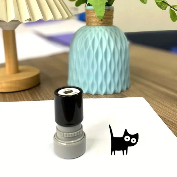 Stamp Cute Cat Design Self-Inking Rubber Stamp for Scrapbooking Journaling DIY Craft