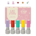 thumbnail image 1 of Stamp Enjoy - 5 Self-Ink Flash Stamp Set, Multicolor Teacher Stamps, Office Stationery Stamps, Pre-Inked (Margin Stamps), 1 of 7
