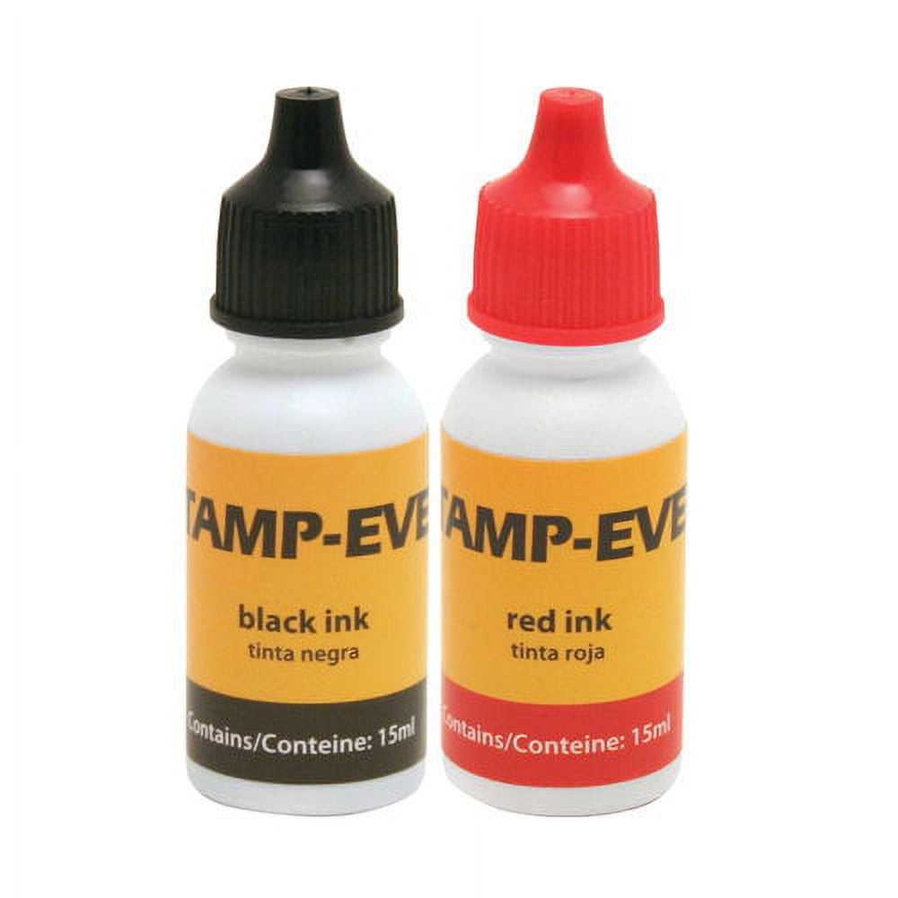 Stamp Ever Refill Ink 2 Pack Red & Black