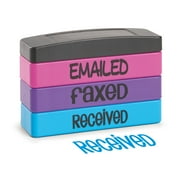 Stamp-Ever Stakz 3-in-1 Office Message Stamp – EMAILED, FAXED and RECEIVED Messages Included