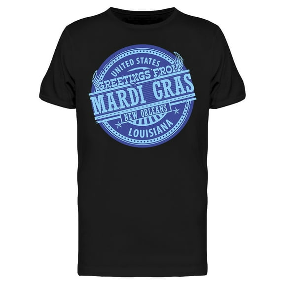 Stamp. Mardi Gras T-Shirt Men -Image by Shutterstock, Male Medium