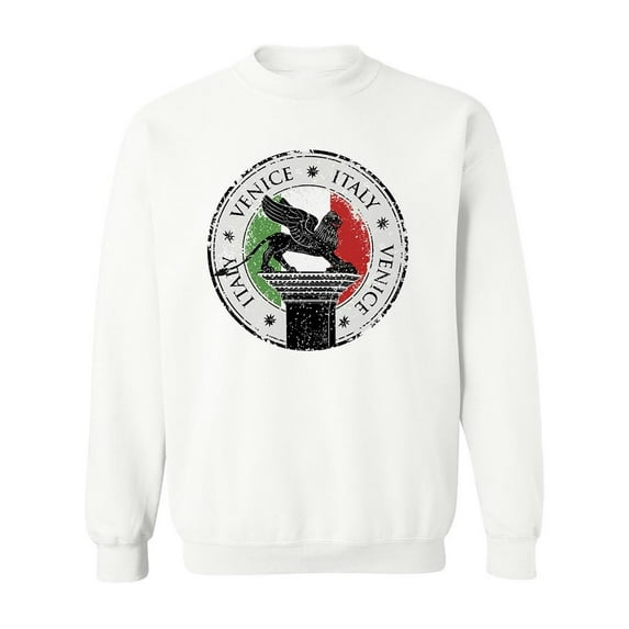 Stamp Of Venice, Italy Sweatshirt Men -Image by Shutterstock, Male 3X-Large